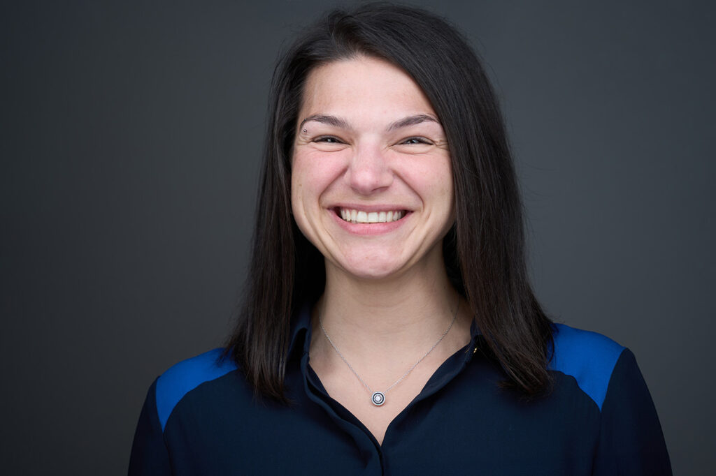 Professional female profile photo by a portrait photographer in Indianapolis